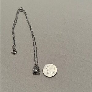 Judith Jack Sterling Silver, Crystal and Marcasite Pendant Necklace